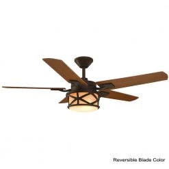 Copley 52 in. Indoor/Outdoor LED Oil Rubbed Bronze Ceiling Fan with Light Kit, Downrod, Remote and Reversible Blades by Home Decorators Collection -Outlet Home Decorators Collection Store oil rubbed bronze home decorators collection ceiling fans with lights 51504 40 1000