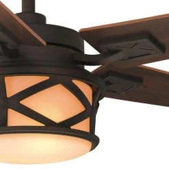 Copley 52 in. Indoor/Outdoor LED Oil Rubbed Bronze Ceiling Fan with Light Kit, Downrod, Remote and Reversible Blades by Home Decorators Collection -Outlet Home Decorators Collection Store oil rubbed bronze home decorators collection ceiling fans with lights 51504 4f 1000