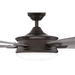 Anselm 54 in. Integrated LED Indoor Oil Rubbed Bronze Ceiling Fan with Light Kit and Remote Control by Home Decorators Collection -Outlet Home Decorators Collection Store oil rubbed bronze home decorators collection ceiling fans with lights sw1478 54inorb 1f 1000