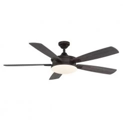 Anselm 54 in. Integrated LED Indoor Oil Rubbed Bronze Ceiling Fan with Light Kit and Remote Control by Home Decorators Collection