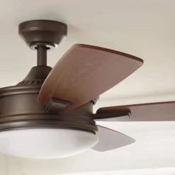 Daylesford 52 in. LED Indoor Oil Rubbed Bronze Ceiling Fan with Light Kit and Remote Control by Home Decorators Collection -Outlet Home Decorators Collection Store oil rubbed bronze home decorators collection ceiling fans with lights sw1478orb 4f 1000