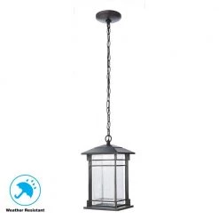 Oil Rubbed Bronze Outdoor Integrated LED Hanging Pendant Light by Home Decorators Collection -Outlet Home Decorators Collection Store oil rubbed bronze home decorators collection outdoor pendant lights 302619924 1d 1000
