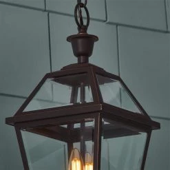 Glenneyre 8-5/8 in. W 2-Light Oil-Rubbed Bronze Outdoor French Quarter Gas Style Exterior Hanging Pendant w/Clear Glass by Home Decorators Collection -Outlet Home Decorators Collection Store oil rubbed bronze home decorators collection outdoor pendant lights jlw1702ax 01 or 40 1000