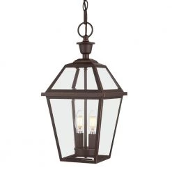 Glenneyre 8-5/8 in. W 2-Light Oil-Rubbed Bronze Outdoor French Quarter Gas Style Exterior Hanging Pendant w/Clear Glass by Home Decorators Collection -Outlet Home Decorators Collection Store oil rubbed bronze home decorators collection outdoor pendant lights jlw1702ax 01 or 66 1000