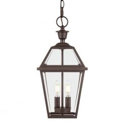 Glenneyre 8-5/8 in. W 2-Light Oil-Rubbed Bronze Outdoor French Quarter Gas Style Exterior Hanging Pendant w/Clear Glass by Home Decorators Collection -Outlet Home Decorators Collection Store oil rubbed bronze home decorators collection outdoor pendant lights jlw1702ax 01 or a0 1000