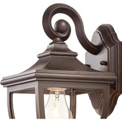 1-Light Oil-Rubbed Bronze Outdoor 6.5 in. Wall Lantern Sconce with Clear Glass by Home Decorators Collection -Outlet Home Decorators Collection Store oil rubbed bronze home decorators collection outdoor sconces 23461 40 1000