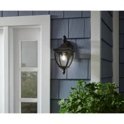 1-Light Oil-Rubbed Bronze Outdoor 6.5 in. Wall Lantern Sconce with Clear Glass by Home Decorators Collection -Outlet Home Decorators Collection Store oil rubbed bronze home decorators collection outdoor sconces 23461 c3 1000
