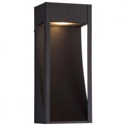 Monticello 1-Light Oil Rubbed Bronze 11.75 in Integrated LED Wall Lantern Sconce by Home Decorators Collection