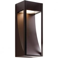 Monticello 1-Light Oil Rubbed Bronze 11.75 in Integrated LED Wall Lantern Sconce by Home Decorators Collection -Outlet Home Decorators Collection Store oil rubbed bronze home decorators collection outdoor sconces 23600 77 1000