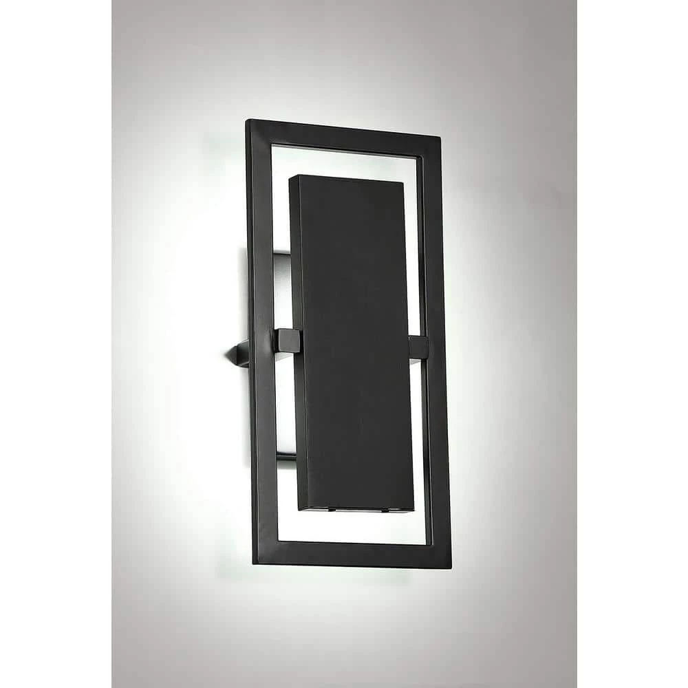 Railford 1-Light Oil Rubbed Bronze Outdoor Integrated LED Wall Lantern Sconce with Etched Lens by Home Decorators Collection 9 Railford 1-Light Oil Rubbed Bronze Outdoor Integrated LED Wall Lantern Sconce with Etched Lens by Home Decorators Collection - Image 7