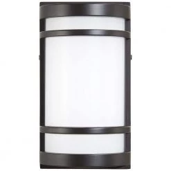 1-Light Oil Rubbed Bronze LED Outdoor Wall Mount Lantern with White Glass by Home Decorators Collection 9 1-Light Oil Rubbed Bronze LED Outdoor Wall Mount Lantern with White Glass by Home Decorators Collection -Outlet Home Decorators Collection Store oil rubbed bronze home decorators collection outdoor sconces 29800 1f 1000