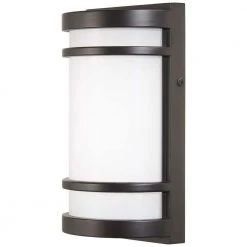 1-Light Oil Rubbed Bronze LED Outdoor Wall Mount Lantern with White Glass by Home Decorators Collection 8 1-Light Oil Rubbed Bronze LED Outdoor Wall Mount Lantern with White Glass by Home Decorators Collection -Outlet Home Decorators Collection Store oil rubbed bronze home decorators collection outdoor sconces 29800 4f 1000