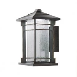 Oil Rubbed Bronze Outdoor Integrated LED Wall Lantern Sconce by Home Decorators Collection -Outlet Home Decorators Collection Store oil rubbed bronze home decorators collection outdoor sconces 302619923 c3 1000