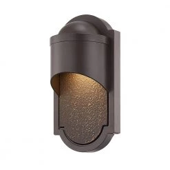 Dark Sky 1-Light Bronze Outdoor Integrated LED Wall Lantern Sconce by Home Decorators Collection -Outlet Home Decorators Collection Store oil rubbed bronze home decorators collection outdoor sconces hd 1244 i 1d 1000