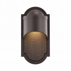 Dark Sky 1-Light Bronze Outdoor Integrated LED Wall Lantern Sconce by Home Decorators Collection