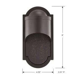 Dark Sky 1-Light Bronze Outdoor Integrated LED Wall Lantern Sconce by Home Decorators Collection -Outlet Home Decorators Collection Store oil rubbed bronze home decorators collection outdoor sconces hd 1244 i a0 1000