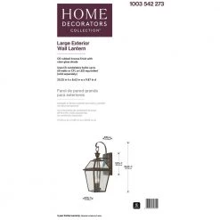 French Quarter Gas Style 2-Light Outdoor Wall Lantern Sconce by Home Decorators Collection -Outlet Home Decorators Collection Store oil rubbed bronze home decorators collection outdoor sconces jlw1612a 3 44 1000