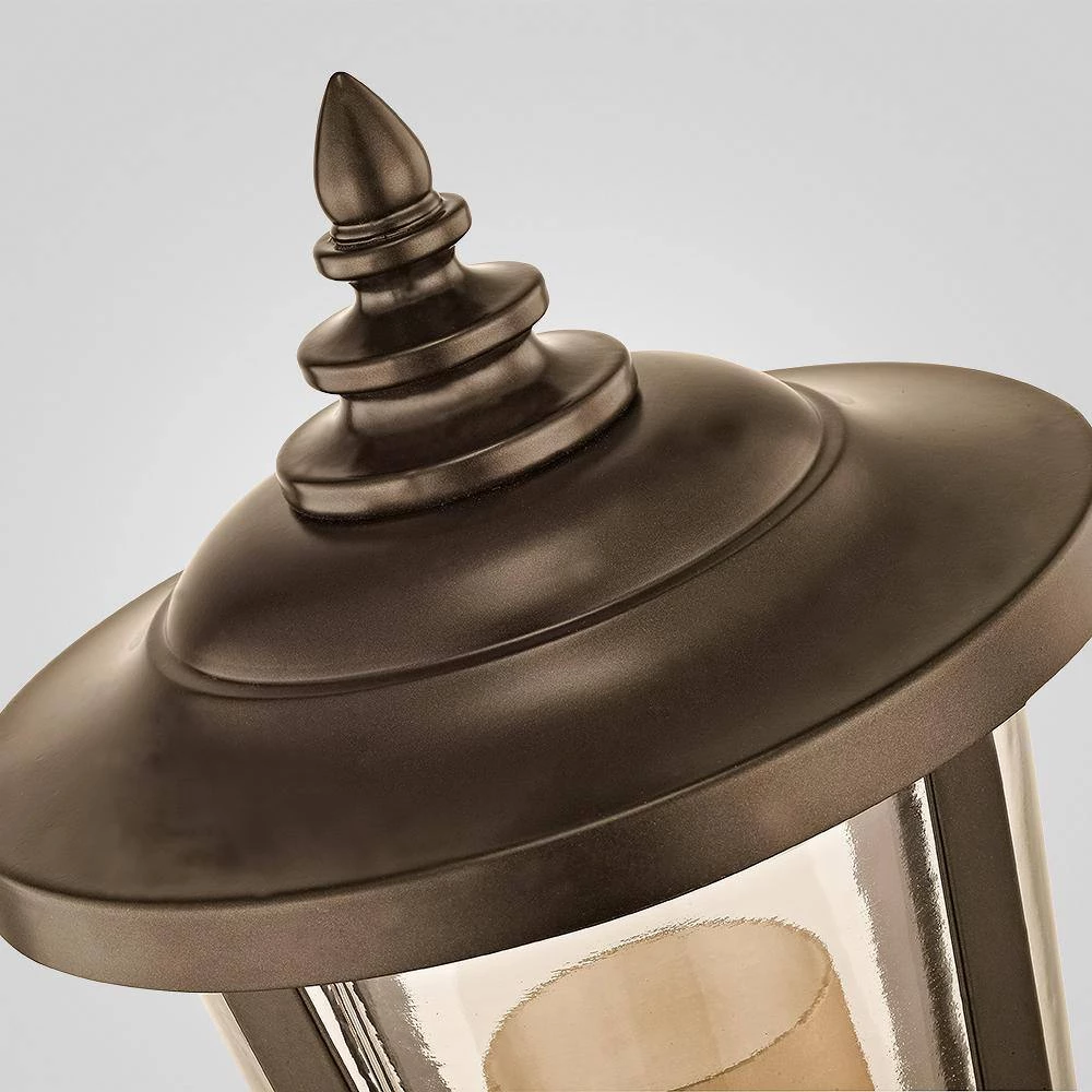 Bellingham Oil Rubbed Bronze Outdoor LED Medium Post Mount with Clear Glass and Amber Glass Candle by Home Decorators Collection 9 Bellingham Oil Rubbed Bronze Outdoor LED Medium Post Mount with Clear Glass and Amber Glass Candle by Home Decorators Collection - Image 7