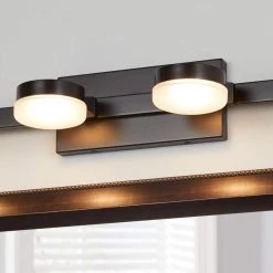 40-Watt Equivalent 4-Light Oil Rubbed Bronze Integrated LED Vanity Light with Etched Glass by Home Decorators Collection 24 40-Watt Equivalent 4-Light Oil Rubbed Bronze Integrated LED Vanity Light with Etched Glass by Home Decorators Collection -Outlet Home Decorators Collection Store oil rubbed bronze home decorators collection vanity lighting 22824 1f 1000