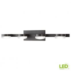40-Watt Equivalent 4-Light Oil Rubbed Bronze Integrated LED Vanity Light with Etched Glass by Home Decorators Collection 21 40-Watt Equivalent 4-Light Oil Rubbed Bronze Integrated LED Vanity Light with Etched Glass by Home Decorators Collection -Outlet Home Decorators Collection Store oil rubbed bronze home decorators collection vanity lighting 22824 77 1000