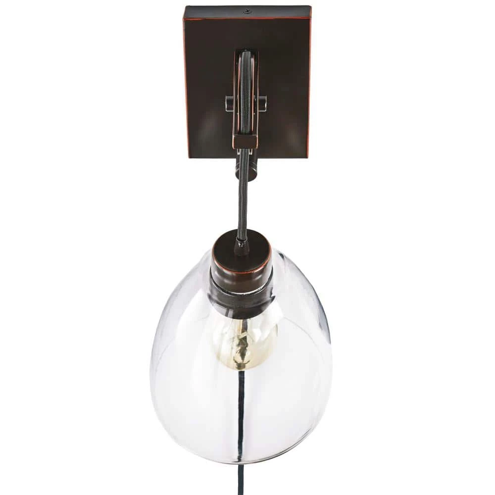 Needham 1-Light Oil Rubbed Bronze Sconce with Bulb by Home Decorators Collection 9 Needham 1-Light Oil Rubbed Bronze Sconce with Bulb by Home Decorators Collection - Image 7