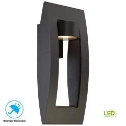 Frolynn 1-Light Oil Rubbed Bronze with Gold Highlights Outdoor Integrated LED Wall Lantern Sconce with Etched Glass by Home Decorators Collection -Outlet Home Decorators Collection Store oil rubbed bronze with gold highlights home decorators collection outdoor sconces 23712 44 1000