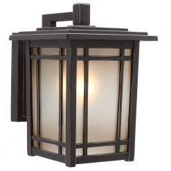 Port Oxford 1-Light Oil Rubbed Chestnut Outdoor Wall Lantern Sconce by Home Decorators Collection -Outlet Home Decorators Collection Store oil rubbed chestnut home decorators collection outdoor sconces 23212 1d 1000