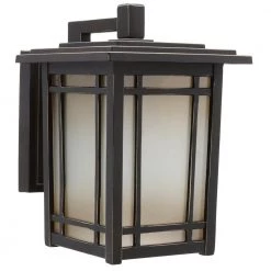 Port Oxford 1-Light Oil Rubbed Chestnut Outdoor Wall Lantern Sconce by Home Decorators Collection -Outlet Home Decorators Collection Store oil rubbed chestnut home decorators collection outdoor sconces 23212 40 1000