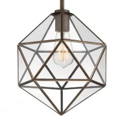 1-Light Old Satin Brass Mini Pendant with Clear Glass, Vintage Bulb Included by Home Decorators Collection -Outlet Home Decorators Collection Store old satin brass home decorators collection pendant lights hb3535 311 1d 1000