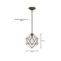 1-Light Old Satin Brass Mini Pendant with Clear Glass, Vintage Bulb Included by Home Decorators Collection -Outlet Home Decorators Collection Store old satin brass home decorators collection pendant lights hb3535 311 40 1000