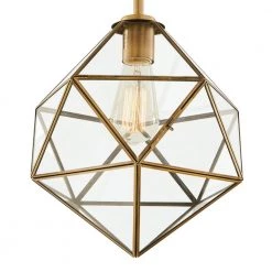 1-Light Old Satin Brass Mini Pendant with Clear Glass, Vintage Bulb Included by Home Decorators Collection -Outlet Home Decorators Collection Store old satin brass home decorators collection pendant lights hb3535 311 66 1000