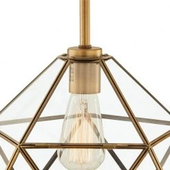 1-Light Old Satin Brass Mini Pendant with Clear Glass, Vintage Bulb Included by Home Decorators Collection -Outlet Home Decorators Collection Store old satin brass home decorators collection pendant lights hb3535 311 77 1000
