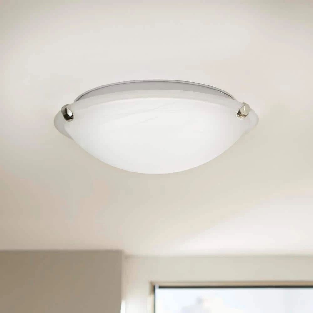 Chalene 12 in. Pewter Integrated LED Clip Flush Mount by Home Decorators Collection 4 Chalene 12 in. Pewter Integrated LED Clip Flush Mount by Home Decorators Collection - Image 2