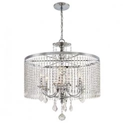 Calisitti 6-Light Polished Chrome Chandelier with K9 Crystal Dangles by Home Decorators Collection -Outlet Home Decorators Collection Store polished chrome home decorators collection chandeliers hd 1146 i 4f 1000