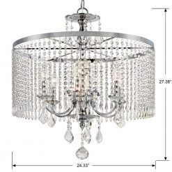 Calisitti 6-Light Polished Chrome Chandelier with K9 Crystal Dangles by Home Decorators Collection -Outlet Home Decorators Collection Store polished chrome home decorators collection chandeliers hd 1146 i c3 1000