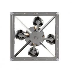 Weyburn 16.5 in. 4-Light Polished Chrome Lantern Farmhouse Semi-Flush Mount Ceiling Light Fixture by Home Decorators Collection -Outlet Home Decorators Collection Store polished chrome home decorators collection flush mount lights c5596 cr 1f 1000