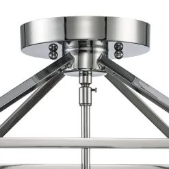 Weyburn 16.5 in. 4-Light Polished Chrome Lantern Farmhouse Semi-Flush Mount Ceiling Light Fixture by Home Decorators Collection -Outlet Home Decorators Collection Store polished chrome home decorators collection flush mount lights c5596 cr 44 1000