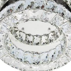 Keighley 13 in. 1-Light Polished Chrome and Crystal Integrated LED Flush Mount by Home Decorators Collection -Outlet Home Decorators Collection Store polished chrome home decorators collection flush mount lights c5817 40 1000