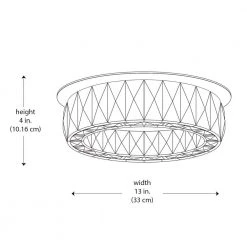 Keighley 13 in. 1-Light Polished Chrome and Crystal Integrated LED Flush Mount by Home Decorators Collection -Outlet Home Decorators Collection Store polished chrome home decorators collection flush mount lights c5817 4f 1000