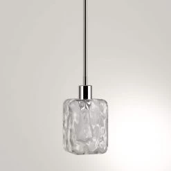 1-Light Polished Chrome Water Cube Glass Pendant by Home Decorators Collection -Outlet Home Decorators Collection Store polished chrome home decorators collection pendant lights tnp18164 31 1000