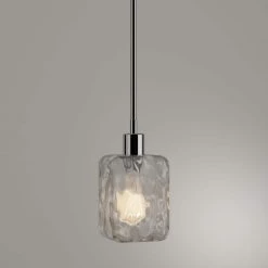 1-Light Polished Chrome Water Cube Glass Pendant by Home Decorators Collection -Outlet Home Decorators Collection Store polished chrome home decorators collection pendant lights tnp18164 d4 1000
