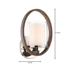 Downing 1-Light Polished Nickel/Corona Bronze Wall Sconce by Home Decorators Collection -Outlet Home Decorators Collection Store polished nickel and corona bronze home decorators collection wall sconces 28011 a0 1000