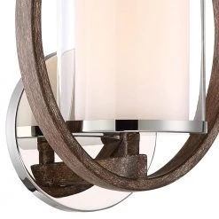 Downing 1-Light Polished Nickel/Corona Bronze Wall Sconce by Home Decorators Collection -Outlet Home Decorators Collection Store polished nickel and corona bronze home decorators collection wall sconces 28011 c3 1000