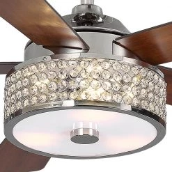 Montclaire 52 in. LED Polished Nickel Ceiling Fan with Light Kit and Remote Control by Home Decorators Collection -Outlet Home Decorators Collection Store polished nickel home decorators collection ceiling fans with lights 51859 1d 1000