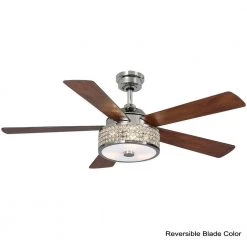 Montclaire 52 in. LED Polished Nickel Ceiling Fan with Light Kit and Remote Control by Home Decorators Collection -Outlet Home Decorators Collection Store polished nickel home decorators collection ceiling fans with lights 51859 40 1000
