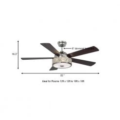 Montclaire 52 in. LED Polished Nickel Ceiling Fan with Light Kit and Remote Control by Home Decorators Collection -Outlet Home Decorators Collection Store polished nickel home decorators collection ceiling fans with lights 51859 a0 1000