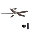 Haverbrook 52 in. LED Polished Nickel Ceiling Fan with Light and Remote Control works with Google and Alexa by Home Decorators Collection -Outlet Home Decorators Collection Store polished nickel home decorators collection ceiling fans with lights am634 pn b 64 1000