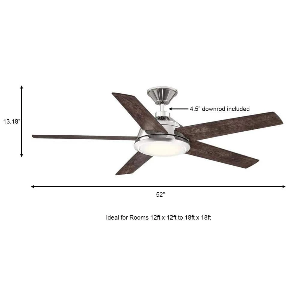 Haverbrook 52 in. LED Polished Nickel Ceiling Fan with Light and Remote Control works with Google and Alexa by Home Decorators Collection 6 Haverbrook 52 in. LED Polished Nickel Ceiling Fan with Light and Remote Control works with Google and Alexa by Home Decorators Collection - Image 4