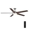 Haverbrook 60 in. LED Polished Nickel Ceiling Fan with Light by Home Decorators Collection -Outlet Home Decorators Collection Store polished nickel home decorators collection ceiling fans with lights am634a pn 64 1000