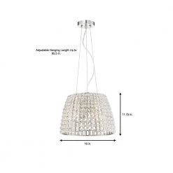 Beatrice 3-Light 16 in. Polished Nickel Crystal Pendant by Home Decorators Collection -Outlet Home Decorators Collection Store polished nickel home decorators collection chandeliers 11212 76 1000